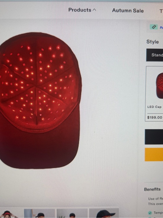 Megelin LED Light Theeapy Cap Other - Red LED Light-Up Cap with Integrated LEDs